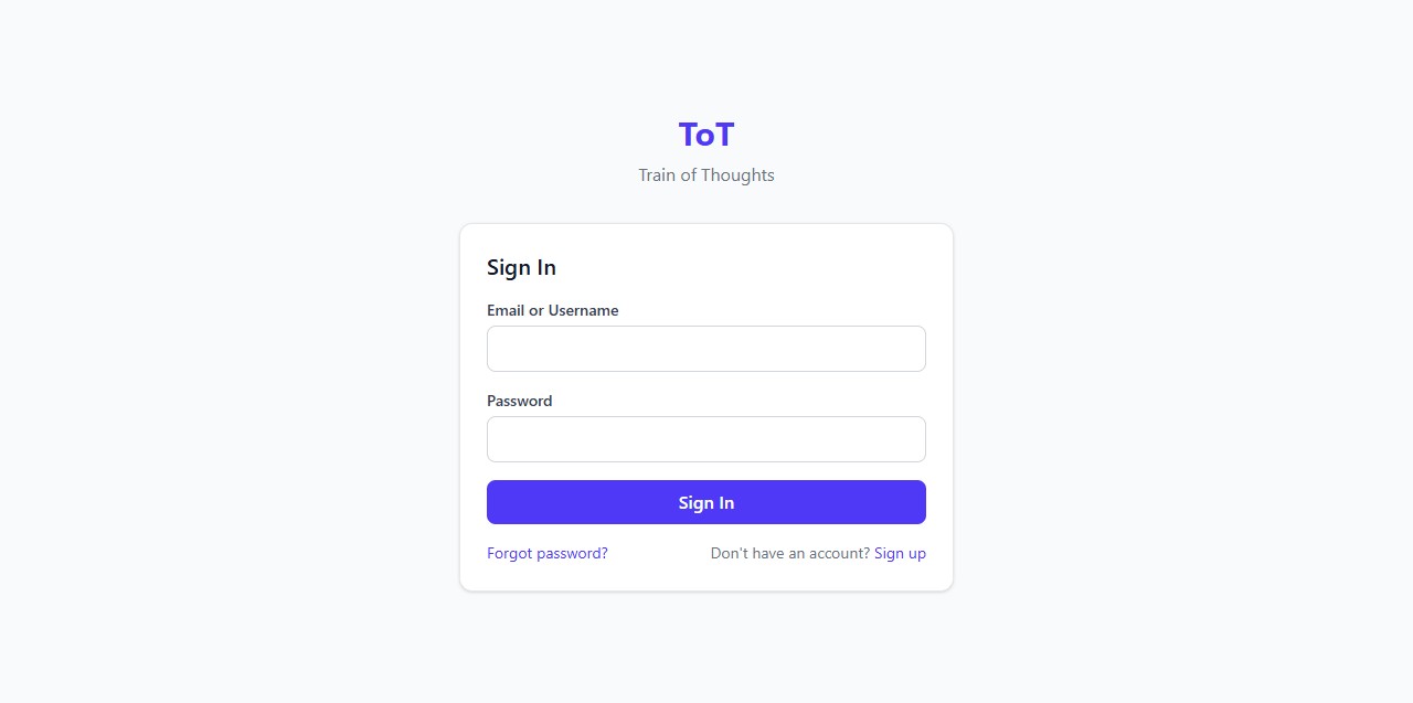 ToT — Train of Thoughts